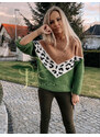 Fashionweek Dámsky leopardí pletený svetr LOLA
