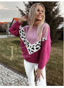 Fashionweek Dámsky leopardí pletený svetr LOLA