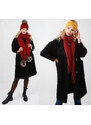 Fashionweek Zimní set teplá čepice s fleecovou podšívkou + šála s bambulkami ZIZI42/A8
