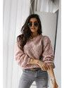 Fashionweek Dámský luxusni azurový svetr MAYA