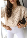 Fashionweek Dámský luxusni azurový svetr MAYA