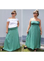 Fashionweek Dlouhá letní sukně ze vzdušného materiálu PLUS SIZE XXL 2W1 MF266 PLUS SIZE