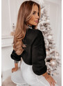 Fashionweek Luxusní teplý elegantní svetr dámský s perlami MD507