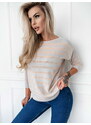 Fashionweek Lehký, pruhovaný pletený svetr NB102304