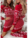 Fashionweek Dámské vánoční svetrové šaty Nb6974