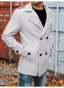 Pánský dvouřadý kabát, světle šedý Dstreet CX0421z