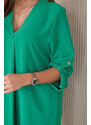 K-Fashion Šaty s výstřihem do V zelený