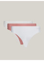 Dámské kalhotky 3Pack BRAZILIAN UW0UW03871 0R2 bílé/sv.béžové/růž - Tommy Hilfiger
