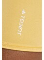 Tréninkové šortky adidas Performance žlutá barva, s potiskem, high waist, IU1851