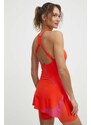 Sportovní šaty adidas by Stella McCartney Truepace oranžová barva, mini, IQ4482