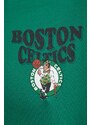 Bavlněné tričko New Era zelená barva, s potiskem, BOSTON CELTICS