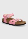 Dětské sandály Birkenstock Rio Kids BF Patent růžová barva