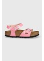 Dětské sandály Birkenstock Rio Kids BF Patent růžová barva