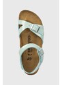 Dětské sandály Birkenstock Rio Kids BF Patent tyrkysová barva
