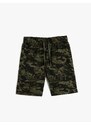 Koton Tie Waist Shorts Camouflage Printed Cotton