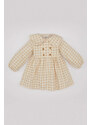 DEFACTO Regular Fit Plaid Long Sleeve Woven Dress