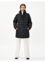 Koton Puffer Coat High Neck Snaps Relax Fit