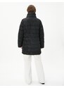 Koton Puffer Coat High Neck Snaps Relax Fit