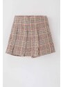 DEFACTO Baby Girl Checked Pleated Flannel Skirt