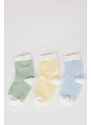 DEFACTO Baby Boy 3 Piece Cotton Long Socks