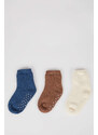 DEFACTO Baby Boy 3 Piece Cotton Long Socks