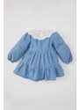 DEFACTO Baby Girl Long Sleeve Jean Dress