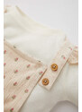 DEFACTO Baby Girl Floral Long Sleeve T-Shirt Dress 2 Piece Set