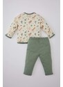 DEFACTO Baby Boy Safari Printed Sweatshirt Sweatpants 2 Piece Set