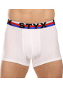Pánské boxerky Styx sportovní guma bílé trikolóra (G2061)