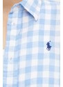 Lněná košile Polo Ralph Lauren relaxed, s klasickým límcem, 211935130