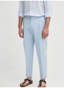 Kalhoty s příměsí lnu Calvin Klein ve střihu chinos, K10K112879