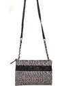 Guess dámská kabelka Ledger Crossbody světle šedá s monogramem