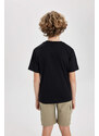 DEFACTO Boy Crew Neck Printed Short Sleeve T-Shirt