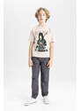 DEFACTO Boy Crew Neck Printed Short Sleeve T-Shirt