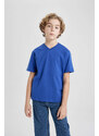 DEFACTO Boy Regular Fit V Neck Short Sleeve T-Shirt
