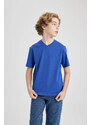 DEFACTO Boy Regular Fit V Neck Short Sleeve T-Shirt