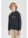 DEFACTO Boy Back Printed Hooded Sweatshirt