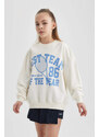 DEFACTO Oversize Fit Crew Neck Sweatshirt