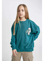 DEFACTO Girl Oversize Fit Crew Neck Sweatshirt