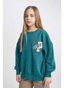 DEFACTO Girl Oversize Fit Crew Neck Sweatshirt