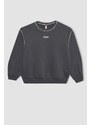 DEFACTO Girl Oversize Fit Crew Neck Sweatshirt