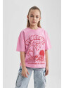 DEFACTO Girl Oversize Fit Short Sleeve T-Shirt