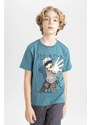 DEFACTO Boy Crew Neck Printed Short Sleeve T-Shirt