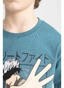 DEFACTO Boy Crew Neck Printed Short Sleeve T-Shirt