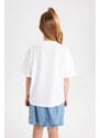 DEFACTO Girl Oversize Fit Short Sleeve T-Shirt