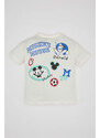DEFACTO Regular Fit Mickey & Minnie Licensed Short Sleeve T-Shirt