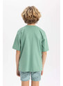 DEFACTO Boy Oversize Fit Crew Neck Basic T-Shirt