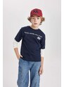 DEFACTO Boy Regular Fit Crew Neck Cotton Printed T-Shirt