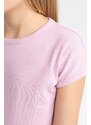 DEFACTO Girl Slim Fit Crew Neck Basic Ribbed Camisole T-Shirt