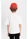 DEFACTO Boy Oversize Fit Crew Neck Embroidered T-Shirt